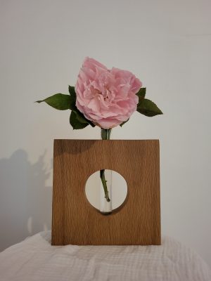 soliflore en bois fait main pour fleurs fraiches