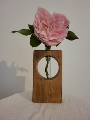 soliflore en bois fait main pour fleurs fraiches