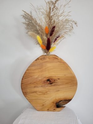 Vase en bois vase original fait main vase fleurs séchées