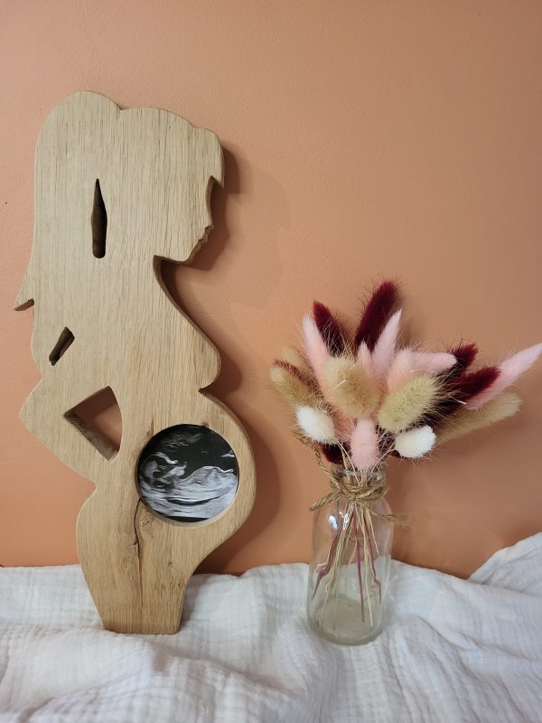 Objet en bois femme enceinte grossesse cadeau baby shower gender reveal cadeau naissance bébé
