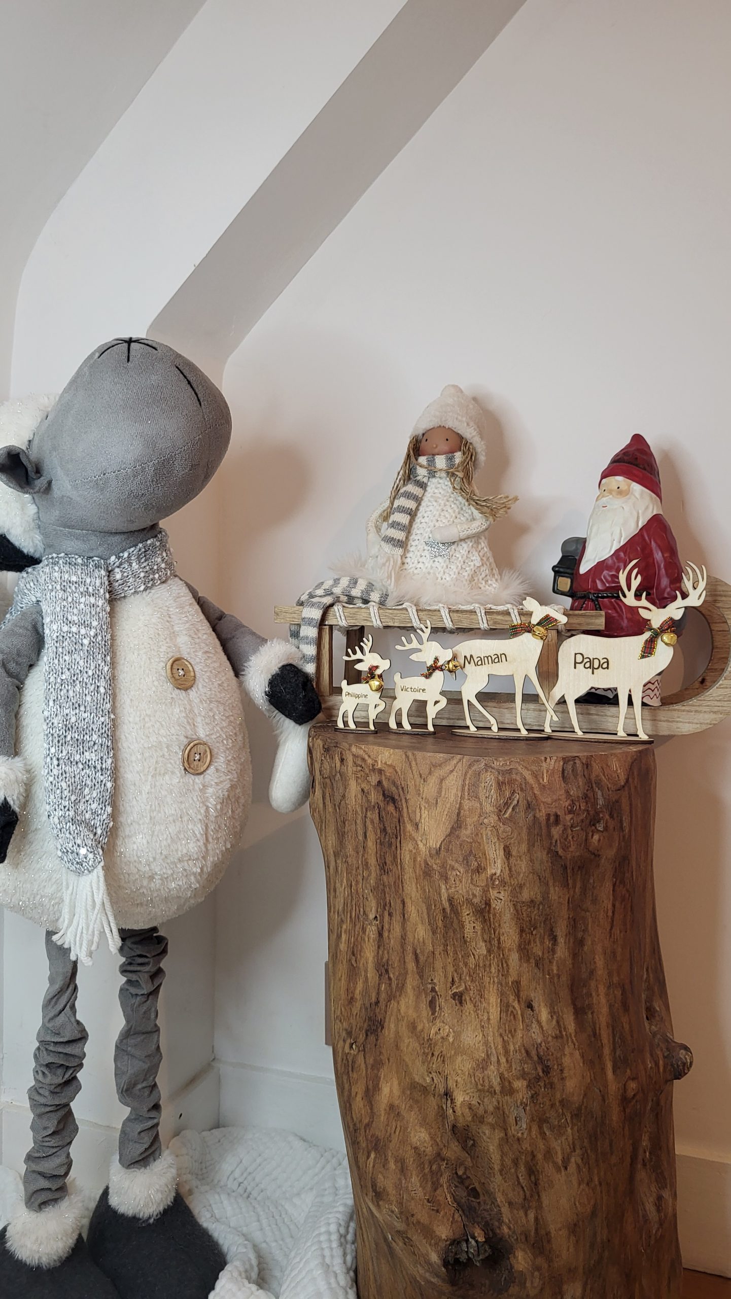 Famille-rennes-bois-personnalisé-noël