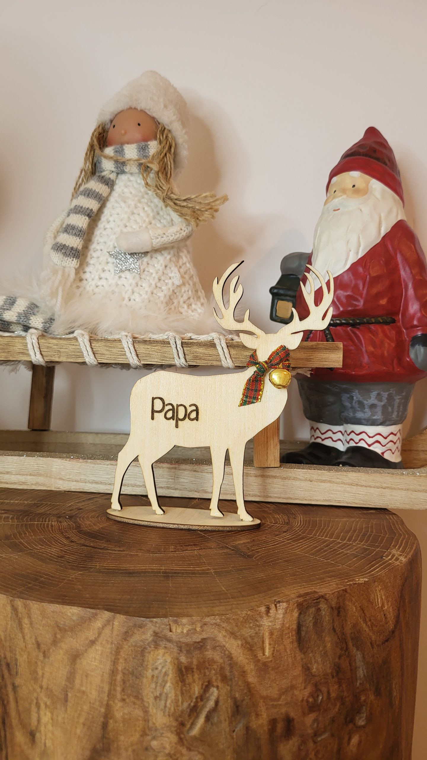 Famille-rennes-bois-personnalisé-noël