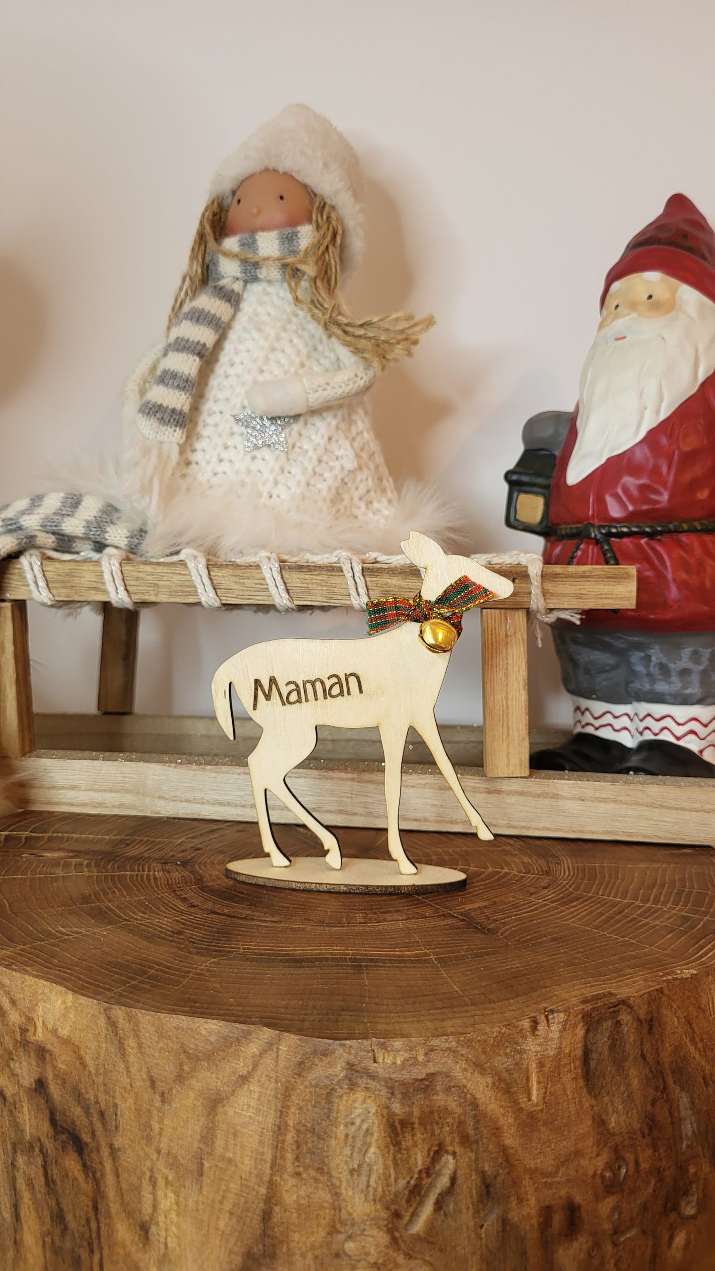 Famille-rennes-bois-personnalisé-noël