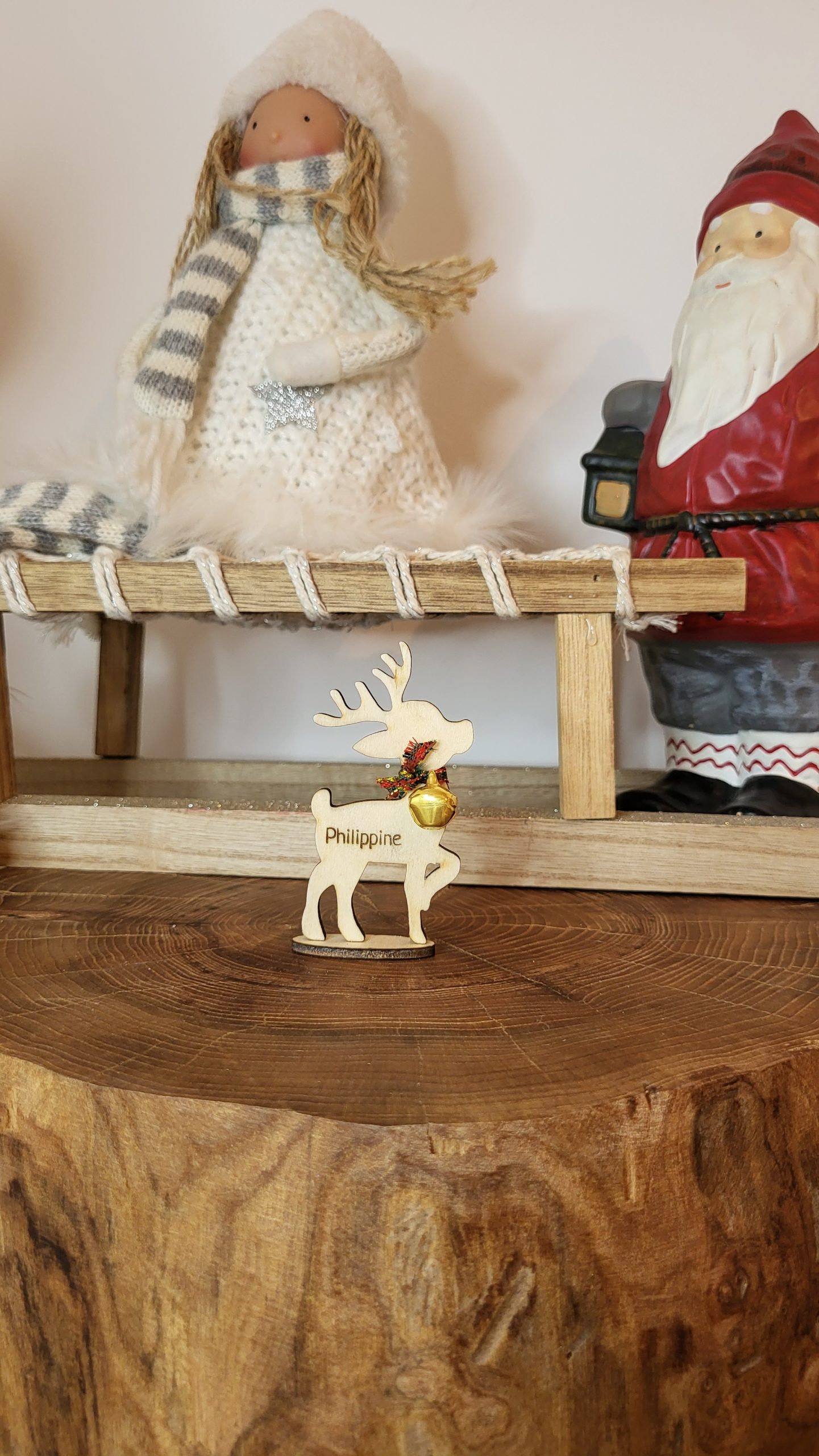 Famille-rennes-bois-personnalisé-noël