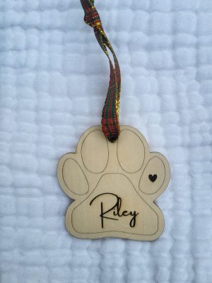 boule-sapin-bois-personnalisée-animaux