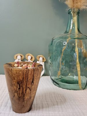 Bougie en cire végétale avec contenant en Noyer